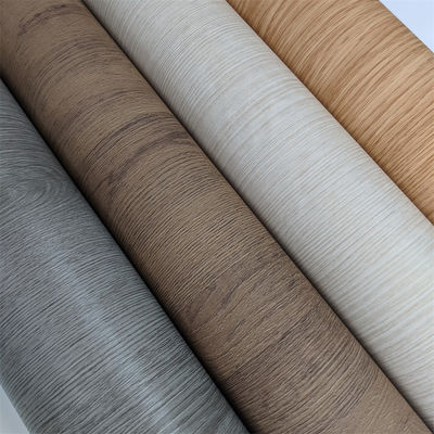 Głęboko wygrabowany drewniany projekt PVC Film meblowy do drzwi szerokość 1260mm 1400mm